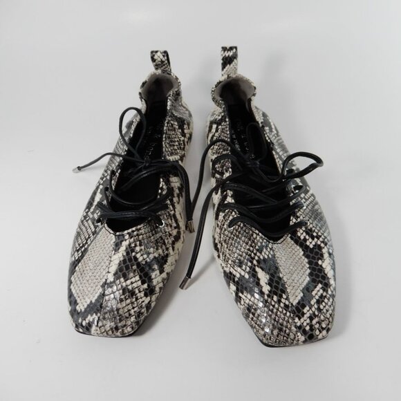 Rag & Bone Sophia Ballet Flats Size 6.5 Snake Embossed Leather NEW $378 - Picture 6 of 16